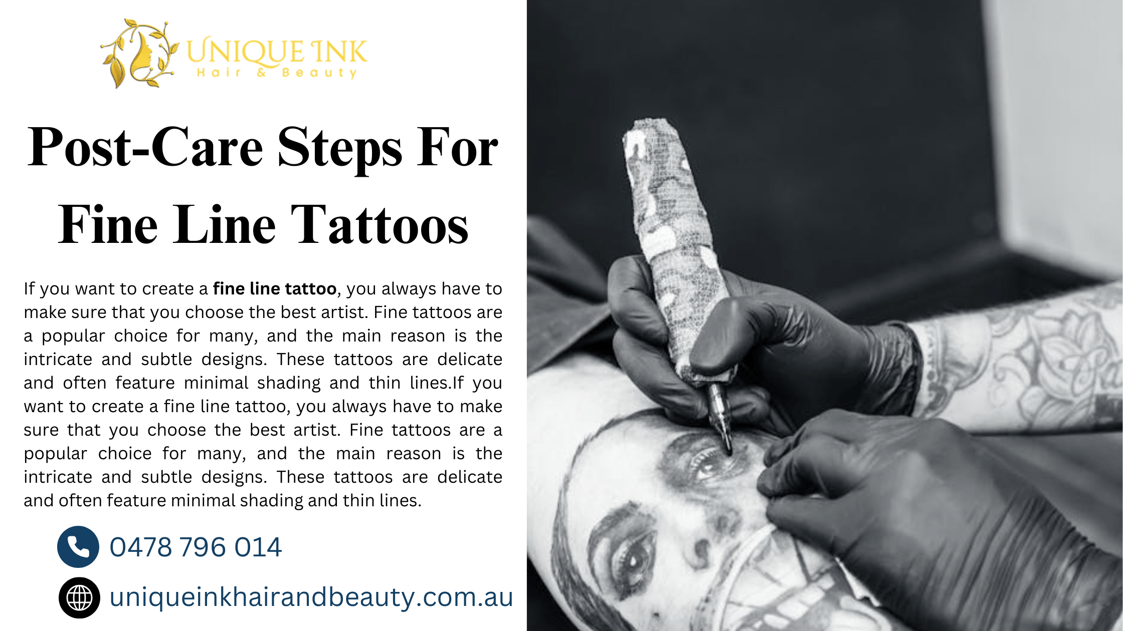 Post-Care Steps For Fine Line Tattoos